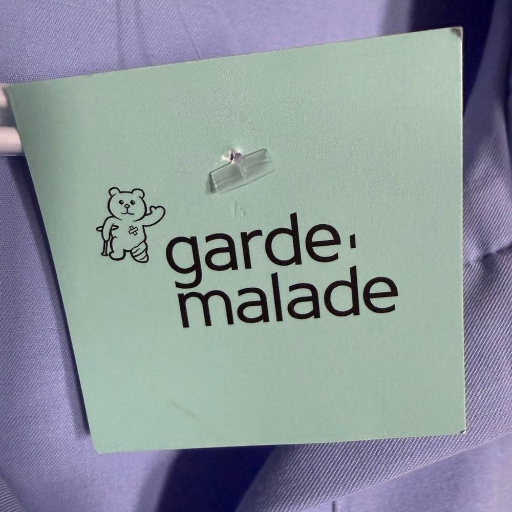 BNWT: Garde Malade Mauve Persan Mandarine Collar Scrub Top - Picture 5 of 8